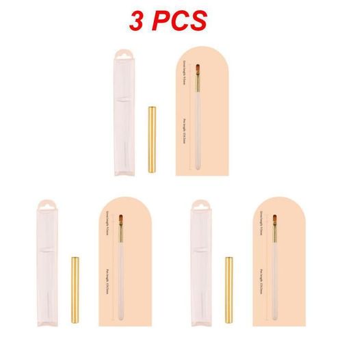 Stylo De Luminothrapie  Nervures De Prcision,Pas Facile  Perdre,Ensemble De Stylos  Ongles,Conception D'ongles,Brosse  Ongles,Multifonction,Innovante,1 Pice,3 Pices - Type Style H 3pcs