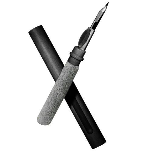 Stylo de nettoyage d'couteurs, pointe pointue, conomie de main d'uvre, ABS, compatible Bluetooth, brosse de nettoyage d'couteurs pour tlphone-Noir