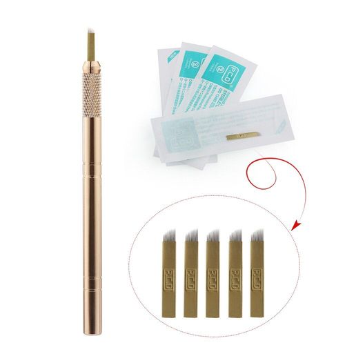Stylo De Tatouage 3d + 5 Pices, 12 Broches, Aiguilles De Tatouage  Microblading, Maquillage Permanent Manuel, Ensemble De Tatouage De Sourcils Professionnel
