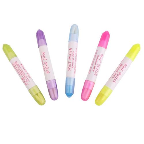 Stylo Dissolvant De Vernis  Ongles 5 Pro Avec 15 Pointes, Correcteur 3 Ttes En Coton, Stylo De Bricolage, Outil De Nettoyage Des Ongles, Outil D'erreur