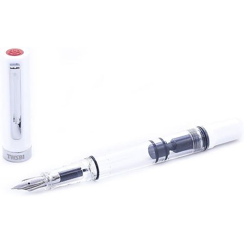 Stylo Plume Blanc, Plume Ef, Stylo Plume  Piston.[G1466]