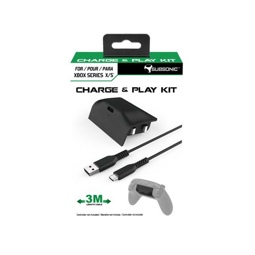 Subsonic - Kit De Charge - Batterie Et Cble Usb C De 3 Mtres Pour Manette Xbox Serie X