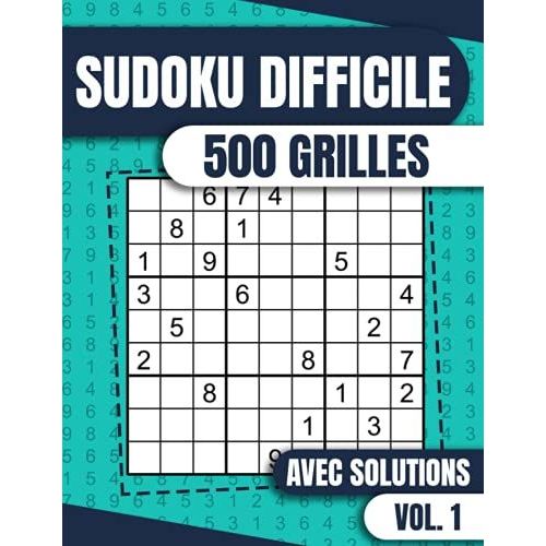 Sudoku Difficile 500 Grilles: Livre De Sudoku Classique Niveau Master Avec Solutions Pour Adultes. Gros Caract?Re (Vol. 1)   de Barler, Helna  Format Broch 