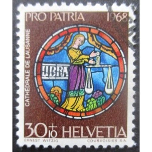 Suisse N809 Vitrail Oblitr