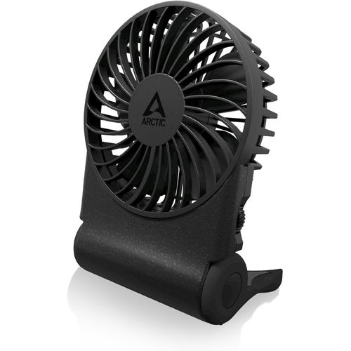 Summair 2Go (Black)-Ventilateur de Poche Rechargeable avec Support,Vitesse Infiniment Variable,Temps de Fonctionnement de 4  77 h,Connexion USB-C (incluse Cble USB-A)-Noir