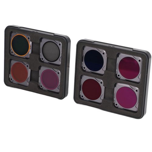 Sunnylife Lot de 8 filtres magnetiques pour camera Action 2, en alliage d'aluminium, verre optique CPL ND MCUV