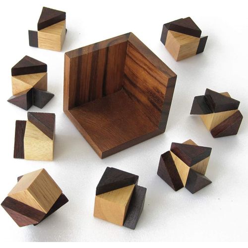 Super 8 Casse Tte  Partir De 8 Ans,Jeu En Bois Massif,Normes Ce. Difficult 3/6 Marque Franaise Le Dlirant,Un Puzzle De 8 Pices  Dmonter Et Assembler De Nouveau,Solution Fournie En Fra.[Y1234]