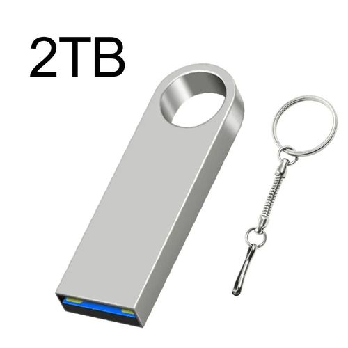 Super cl USB 3.0 en mtal,2 To,1 To,512 Go,mmoire SSD portable,haute vitesse - Type Silver 2TB