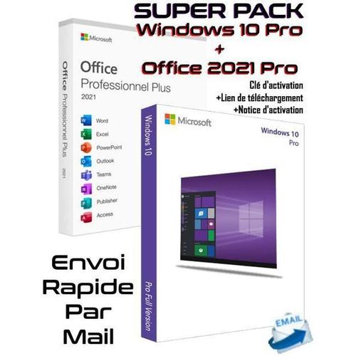 Super Pack Windows 10 + Office 2021 Pro  Tlcharger
