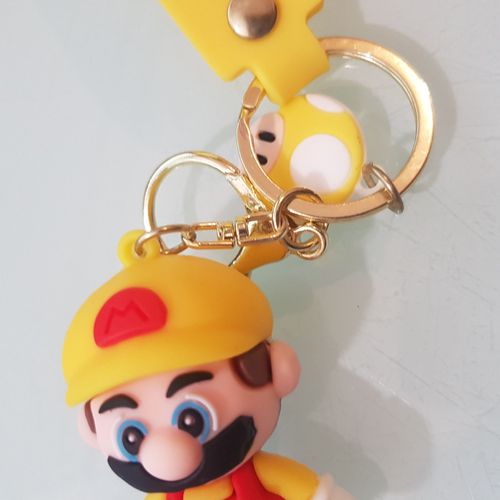 Super Porte-Cls Mario Jaune - Accessoire Chanceux Et Fun !