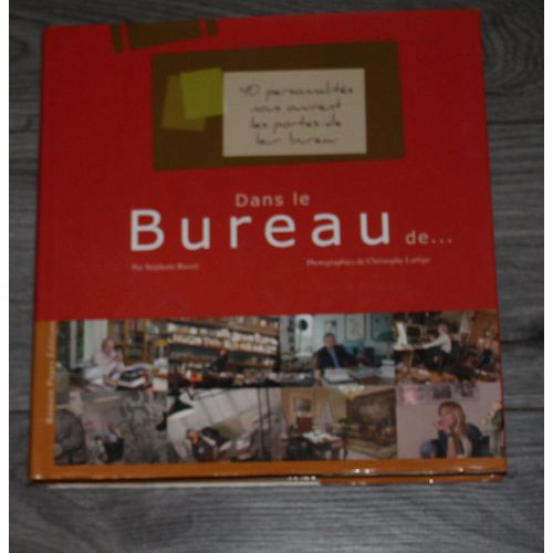 Superbe Livre De 168 Pages Dans Le Bureau De 40 Personnalits ( 4 Pages Chacunes ) Claude Francois , Pascal Sevran , Flavie Flament , Cabu , Wolinski , Thierry Roland , Gotlib , Philippe Geluck ,Mocky   de STEPHANE BASSET 