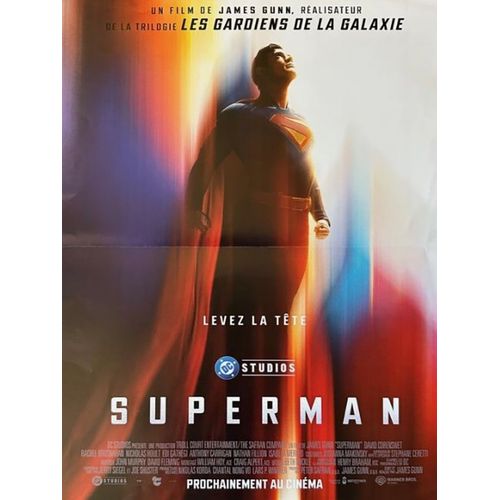 Superman - Vritable Affiche De Cinma Plie - Format 40x60 Cm - De James Gunn Avec David Corenswet, Rachel Brosnahan, Nicholas Hoult, Edi Gathegi, Anthony Carrigan / Super Man - 2025
