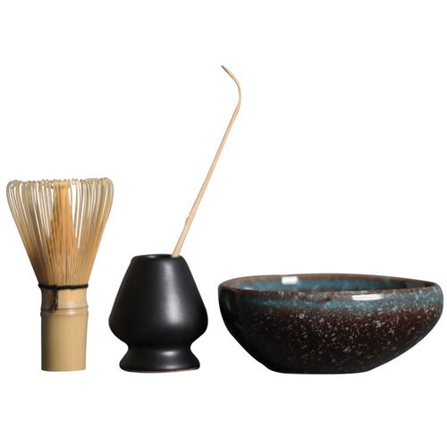 Support  Th Matcha Traditionnel Japonais, Ensembles  Th Matcha, Agitateur  Th Matcha, Ensembles  Fouet En Bambou Ceremic Aqa
