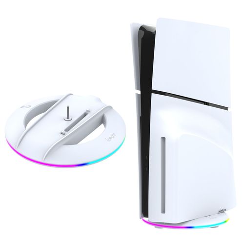 Support avec Ventilateur pour Console PS5 Slim,Lumière LED Socle Vertical compatibles avec