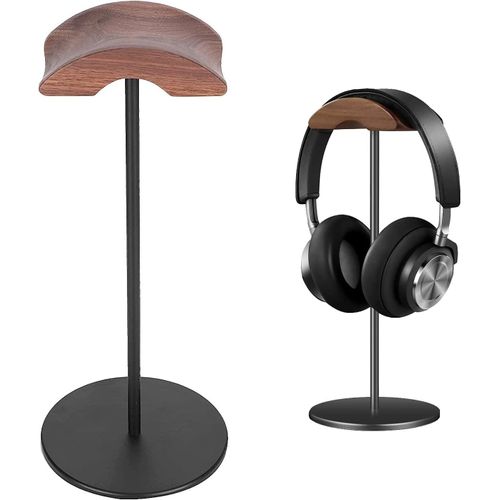 Support Casque Avec Oreiller En Bois De Noyer De 6,5Cm De Large,Support Pour couteurs Amovible Avec Base Robuste Antidrapante Porte Headset, Repose Casque Pour Oreilles Et Jeux P[CAS6212903]