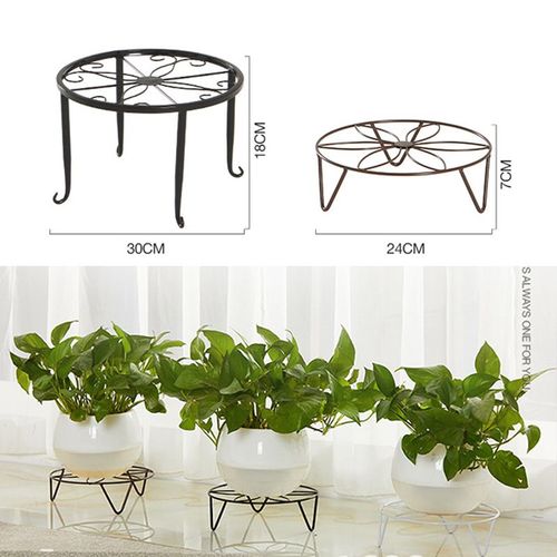 Support CrAtif Rond En Fer Forg Pour Fleurs, TagRe De PrSentation Pour Plantes, Balcon, Jardin, Support De Pot De Fleur
