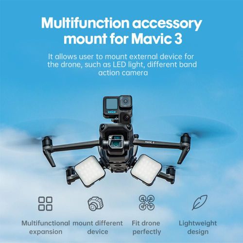Support D'extension De Camra Multifonction, Kit De Support D'extension De Camra Compatible Avec Dji Mavic 3 Insta360 Gopro 10/Lumire Led