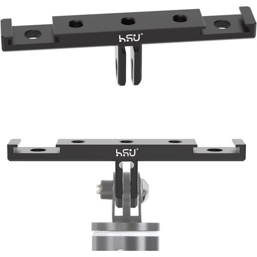 Support D'Extension Pour Camra D'Action, Support Double En Aluminium Avec Trou Filet De 1/4