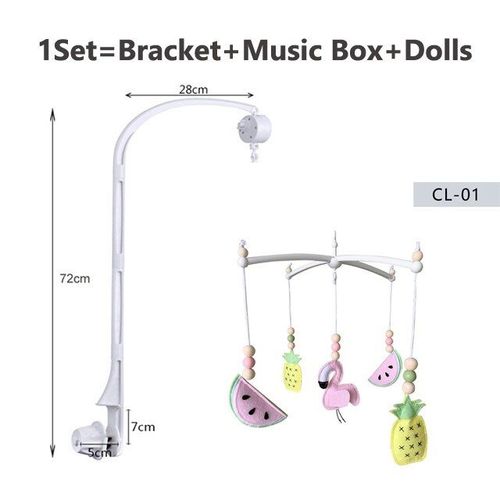 Support De Berceau Mobile Pour Bb, Rotation  360 Degrs, Hochet Bricolage, Bote  Musique  Enrouler