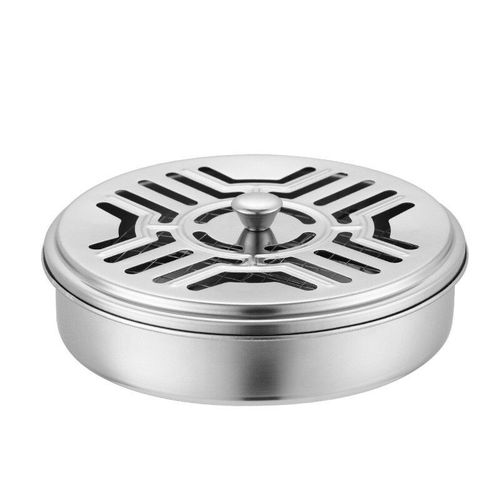Support de bobines de moustique en acier inoxydable,bote de bobine de moustique avec couvercle,plateau rond de bobine de moustique,facile  nettoyer,fournitures anti-moustiques - Type 1PC #A