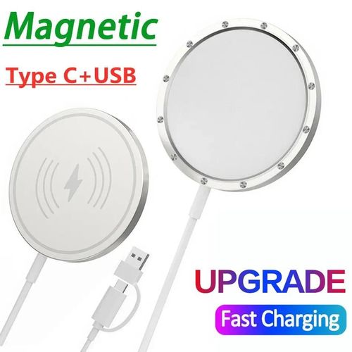 Support De Chargeur Magntique Sans Fil Pour Iphone, 15, 14, 13, 12, Pro Max, Airpods, Usb Type C, Pd, 15w, Aimant, Charge Rapide, Station S6 Usb And Type C Input
