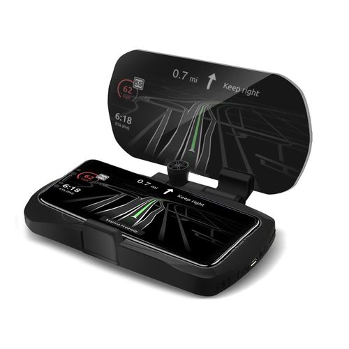 Support De Chargeur Sans Fil 10w, cran De Navigation Hud Pour Smartphone, Affichage Tte Haute, Projecteur De Vitesse Pour Voiture