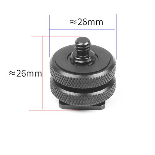 Support de chaussure froide  Double crous simples,support  vis 3/8 1/4 5/8 pour camra d'action GoPro DSLR,trpied Flash de Studio Photo - Type 3 8 to 1 4 Type B