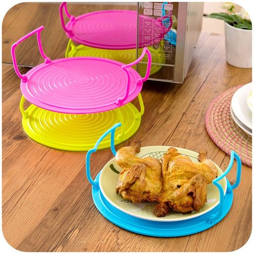 Support de cuisson vapeur rond  double couche, support de cuisson vapeur multifonctionnel en plastique, support de plateau pour micro-ondes, accessoires pour four  micro-ondes, 3 pices