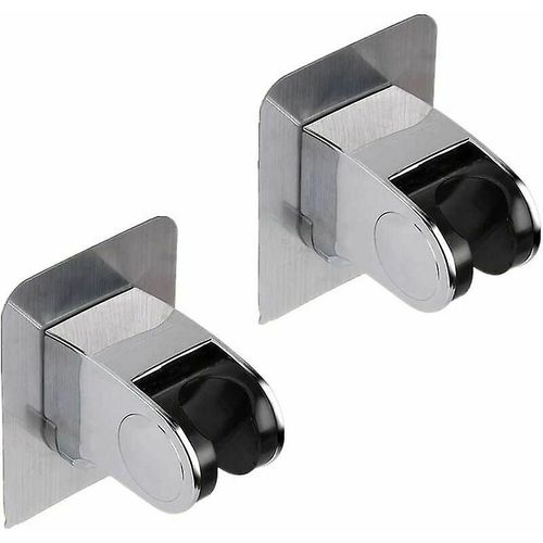 Support De Douche D'angle Sans Perage, 2 Supports De Pommeau De Douche Rglables  Fixation Murale, 5 Modes D'angle Rglables, Forme De Lingot Adapte  La Salle De Bain, Ho