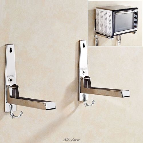 Support de four  micro ondes en acier inoxydable, 2 pices, robuste, pliable, extensible, tagre murale, nol, facile  installer
