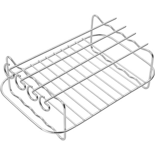 Support de Friteuse  Air 2 Pices,Accessoire de Friteuse  Air Multi-Usages,Support  Double Couche pour Friteuse  Air,Support Multi-usages pour Cuisson,Vapeur,Ptisserie