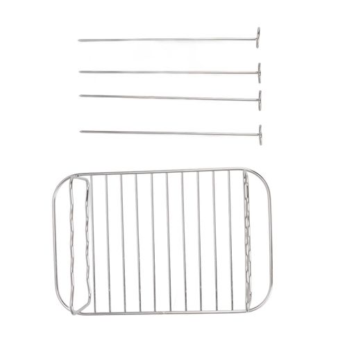 Support de friteuse rectangulaire en acier inoxydable a double couche, accessoire pour friteuse a double panier Ninja Food 8QT