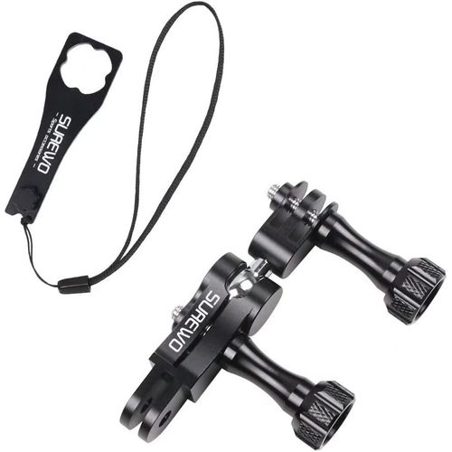Support De Joint  Rotule En Aluminium Avec Cl En Aluminium Pour Gopro Hero 13/12/11/10/9/8/7/(2018)/6/5/4 Noir, Dji Osmo Action 5 Pro/4/3/2, Apeman/Crosstour/Akaso Et Plus[GOP6252098]