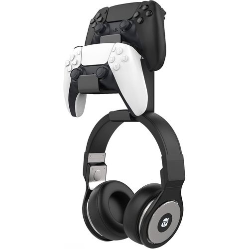 Support De Manette De Jeu,Support Universel Compatible Avec Ps3,Ps4,Ps5,Pc,Steam,Switch/Switch 2,Support 3 En 1 Mural En Alliage D'aluminium Pour Contrleur De Jeu Et Casques-Noir