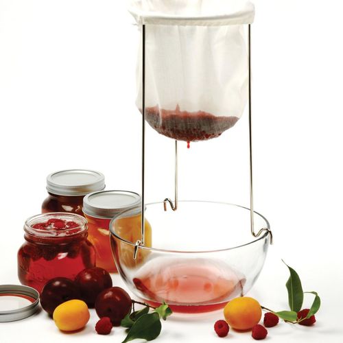 Support De Passoire  Gele En Acier Inoxydable Avec Sac Filtrant Rutilisable En Nylon Support De Filtre De Cuisine De Conception Triangulaire Stable Pour Jus De Lait De Noix, Bouillon De Yaourt Au Fromage