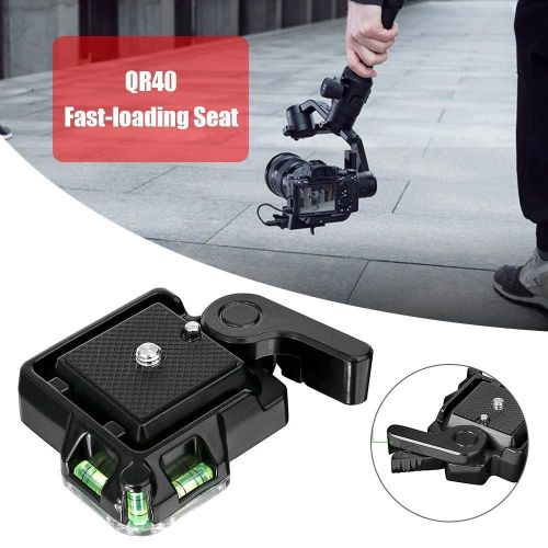 Support de plaque  dgagement rapide pour camra DSLR,rotule monopode,trpied de camscope QR40 #B