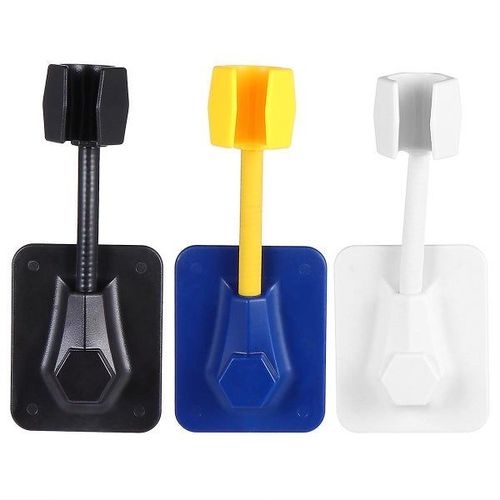 Support De Pommeau De Douche  Plastique Durable, Installation Sans Perforation, Rotation  360 Degrs, 3 Supports Inclus, Couleur Alatoire