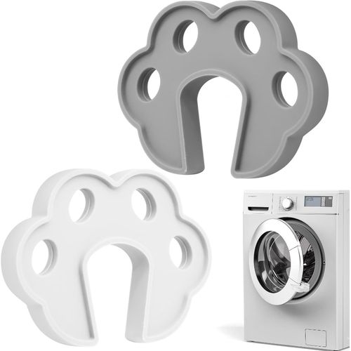 Support de porte de lave-linge gris et blanc,accessoires de support de porte de lave-linge  chargement frontal,support de porte de lave-linge ouvert,outil de support de porte de lave-linge