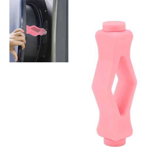 Support de porte pour laveuse  chargement frontal support de porte de machine  laver support de porte rglable flexible pour linge porte sche-linge accessoire de porte en forme de bouche(rose)
