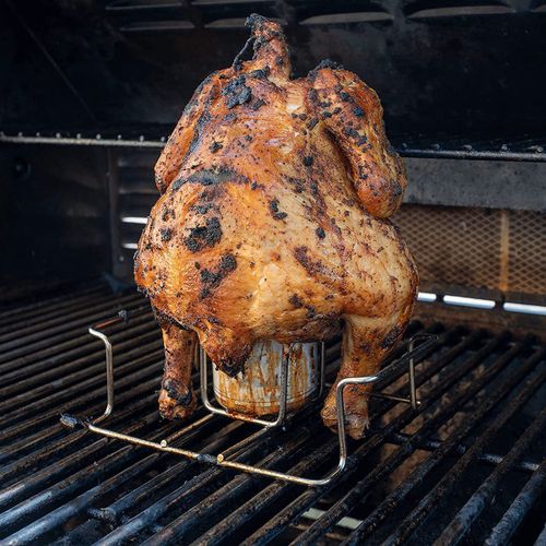 Support de poulet en acier inoxydable, pour four  gril, canette de bire, support de poulet, rtissoire Vertical de qualit alimentaire pour la cuisine intrieure et extrieure-Carr