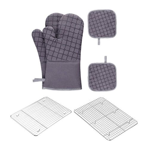 Support de refroidissement pour gteaux, support de cuisson en acier inoxydable avec mitaines de four et ensembles de supports de casseroles 2 pices
