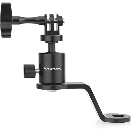 Support de rtroviseur de Moto en Aluminium Rotation  360  Pince de Support en mtal Compatible pour Gopro Max Hero 12/11/10/9/8, YI, AKASO, SJCAM, DJI Osmo et Plus de camras d'action