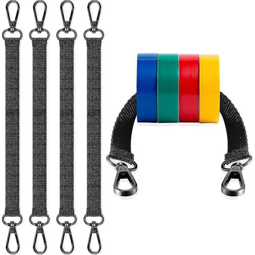 Support De Ruban lectrique Sangle Ruban  Mesurer Pour Bande De Ceinture String Avec Mousquetons Polyester Electrical Tape Holder Chain Electrical Tape Strap Pour
