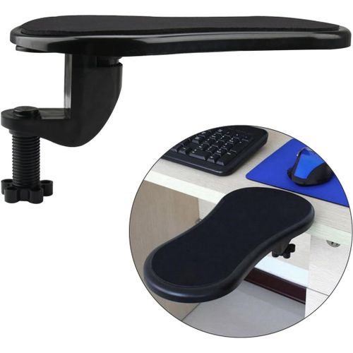 Support de souris (noir) rglable pour le bras et le poignet, soutient le bras et le poignet lors de l'utilisation d'une souris d'ordinateur, convient  la maison et au bureau, peut tre fix sur une