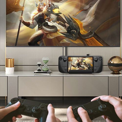 Support De Station D'accueil De Charge Pour Console De Jeu Steam Deck, Compatible Usb, Hdmi, Quick Ket S6, Port Rj45, Plug And Play, Pd60w