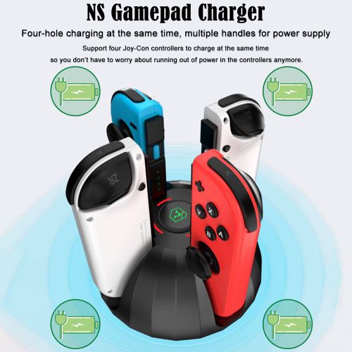 Support de Station de charge rapide, pour contrleur de manette de jeu NS Switch OLED, Base hte, chargeur, LED, accessoire d'alimentation