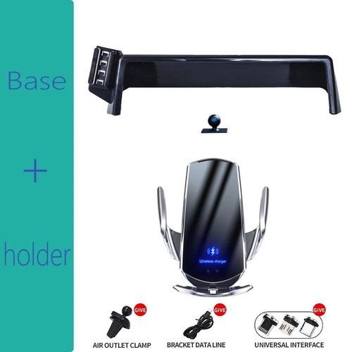Support De Tlphone De Voiture Pour Peugeot 2008 2020 2021 2022, cran De 7 Pouces, Base Fixe, Support De Chargeur Sans Fil Rapide, Support De Tlphone Portable Pour Voiture-Base Holder 3 Argent