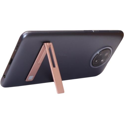 Support de Tlphone Portable Pliable en Mtal,Support de Tlphone Portable  Bande Longue,Support de Tlphone Portable Invisible Entirement Pliable en Mtal (Or Rose)