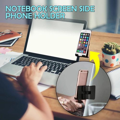 Support De Tlphone Portable Pour cran D'ordinateur Portable, Clip Fixe Sur Moniteur Mince Et Plat, Support De Scurit Pour Tlphone Portable
