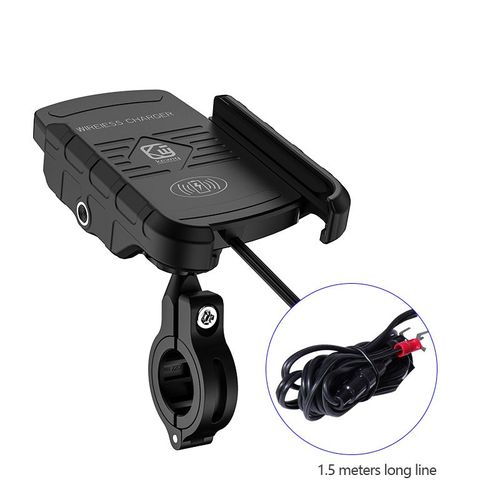 Support De Tlphone Portable Pour Moto, Chargeur Sans Fil 15w, Gps, Accessoires